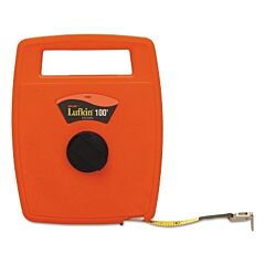 Lufkin® 706L Hi-Viz® Linear Measuring Tapes, 1/2 In X 100 Ft, 1/8 In Grad.