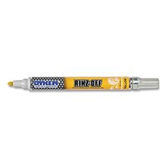 Dykem 91757 Rinz Off Water Removable Temporary Marker, Yellow, Medium Tip