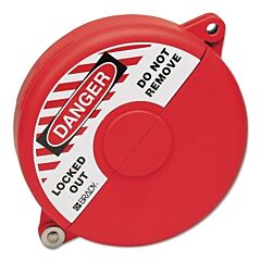 Brady® 65563 Gate Valve Lockouts, 6 1/2 In -10 In Handle Size, Red