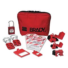 Brady® 120886 Personal Lockout Kit-Electrical,(2) Hasps;(2) Tags; Padlock;(3) Circuit Breakers