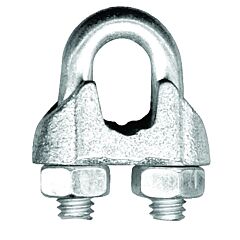 Peerless 4503140 Malleable Wire Rope Clips, 1/8 In, Bright Zinc