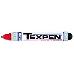 Dykem 16023 Texpen Industrial Steel Ball Tip Paint Marker, Red, 3/32 In, Medium
