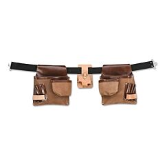 Proto® 95120 11-Pocket Professional Construction Pouches, Leather; Polypropylene Belt