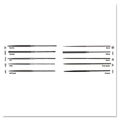 Nicholson® 37612 Swiss Pattern Rectangular Needle File, 5-1/2 In, 0 Cut