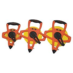 Lufkin® Fe100D Hi-Viz® Orange Reel Fiberglass Tapes, 1/2 In X 100 Ft, 1/10 In Grad.