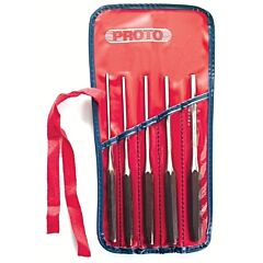 Proto® 48005L Long Drive Pin Punch Sets, Round, English, Kit Pouch