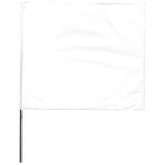 Presco 4521W Stake Flags, 4 In X 5 In, 21 In Height, Pvc; Steel Wire, White