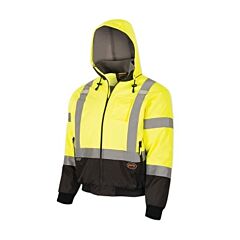 Pioneer V1130560U-4Xl 5208Au Series Waterproof Insulated Bomber Jacket, Polyurethane, 4X-Large, Hi-Vis Yellow