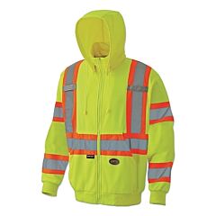 Pioneer V1060560U-Xl 6940U/6941U Hi-Vis Safety Micro Fleece Zip Hoodie, X-Large, Yellow/Green