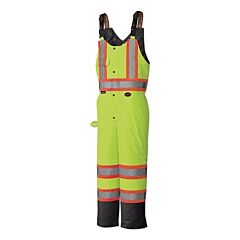 Pioneer V1120661U-3Xl Hi-Vis Quilted Bib Pant, 300 Denier Pu-Coated Polyester, Yellow/Green, 3X-Large