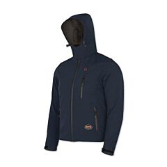 Pioneer V1210280U-L Heated Softshell Jacket, Largem, Polyester/Elastane, Polar Fleece, Navy