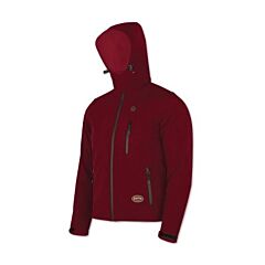 Pioneer V1210290U-3Xl Heated Softshell Jacket, 3X-Large, Polyester/Elastane, Polar Fleece, Dk Red