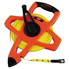 Lufkin® Fe200 Hi-Viz® Orange Reel Fiberglass Tape, 200 Ft X 1/2 In, Sae, Single Sided