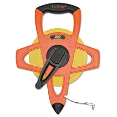 Lufkin® Fe200D Hi-Viz® Orange Reel Fiberglass Tapes, 1/2 In X 200 Ft, 1/10 In Grad.