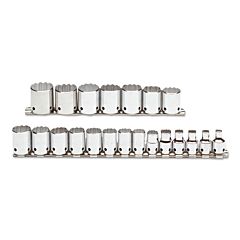 Proto® 52215-Tt Tether-Ready Drive Metric Socket Sets, 3/8 In Drive, 12 Point, Metric