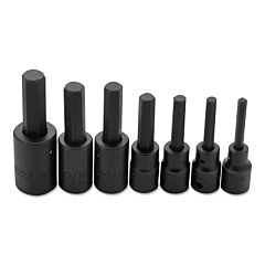 Proto® 74152 7 Piece Hex Bit Impact Socket Set, 1/2 In Drive, 6 Points, Inch