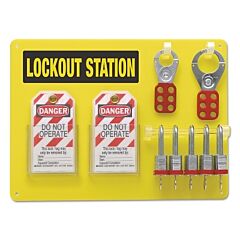 Brady® 51186 5-Lock Boards With Steel Padlocks, 1 1/2 In Dia Shackle, 15.5W X 0.1875D X 11.5H