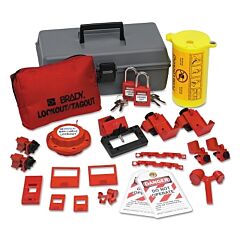 Brady® 99312 Electrical Lockout Toolbox Kits With Safety Padlocks, 24 Piece, Gray