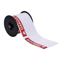 Brady® B30-25-595-Ansida Bbp31 Indoor/Outdoor Vinyl Tapes, 6 In, "Danger", White/Red/Black