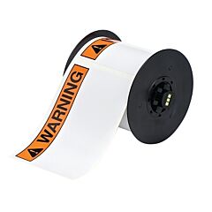 Brady® B30-25-595-Ansiwa Bbp31 Indoor/Outdoor Vinyl Tapes, 6 In, "Warning", Black/Orange