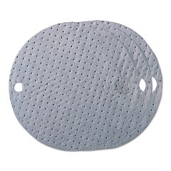 Brady® Dta25 Allwik Drum Top Covers, Absorbs 9 Gal/Bale, 22 In Diameter, Gray