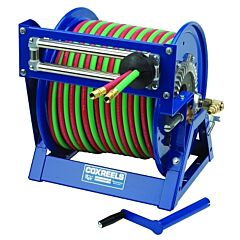 Coxreels® 1275Wl-3-100-C Large Capacity Welding Reel, 3/8 I.D. 2/3 In. O.D. X 100Ft, Hand Crank Dual Hose