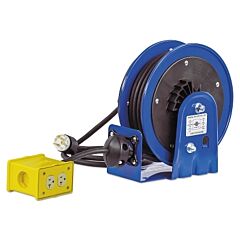 Coxreels® Pc10-3012-B Pc10 Series Power Cord Reels, 12/3 Awg, 20 A, 30 Ft, Quad Box Receptacle