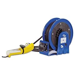 Coxreels® Pc10-3016-D Pc10 Series Power Cord Reels, 16/3 Awg, 13A, 30Ft, Angle Light W/Accessry Outlet