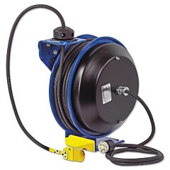 Coxreels Pc13-3512-B Power Cord Spring Rewind Reels: Quad Industrial Receptacle, 35' Cord, 12 Awg