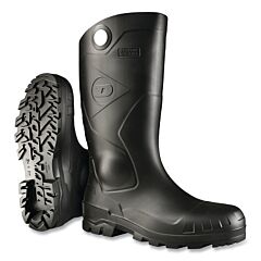 Dunlop® 8677600.13 Chesapeake Rubber Boots, Steel Toe, Unisex 13, 16 In Boot, Pvc, Black