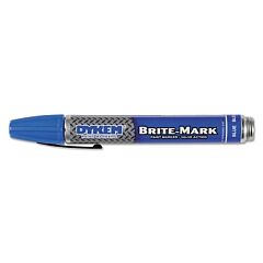 Dykem 40001 Brite-Mark 40 Threaded Cap/Barrel Permanent Paint Marker, Blue, Medium