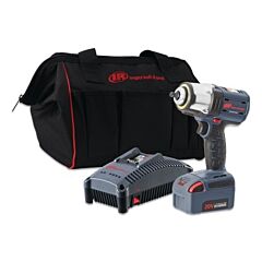 Ingersoll Rand W5133-K12 Iqv20 Series™ Cordless Impact Wrench, 3/8 In Drive, 20 V Dc, 2,100 Rpm, Socket Ring, Incl Battery/Charger/Bag