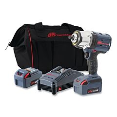 Ingersoll Rand W7152-K22 Iqv20 Series™ High-Torque Cordless Impact Wrench, 1/2 In Sq, 1,900 Rpm, Socket Retainer, Kit With Batteries