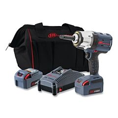 Ingersoll Rand W7252-K22 Iqv20 Series™ High-Torque Cordless Impact Wrench, 1/2 In Sq, 1,900 Rpm, 2 In Ext Socket Retainer, Kit With Batteries