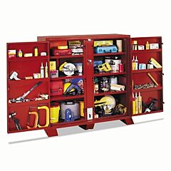 Jobox® 1-695990 Extra Heavy-Duty Cabinets, 60 1/8W X 32 1/4D X 60 3/4H, 4 Doors