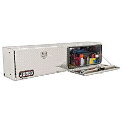 Jobox® 572000 Topside Truck Boxes, 72 In W X 15 In D X 17 In H, Aluminum, Silver