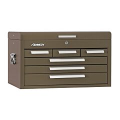 Kennedy 266B Standard Mechanics' Chests, 26 1/8 In X 12 In X 14 3/4 In, Brown Wrinkle