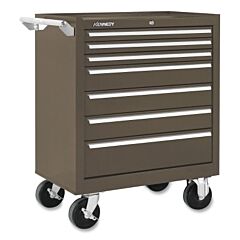Kennedy 297Xb Industrial Series Roller Cabinet, 29 X 20 X 35 In, 7 Drawers, Brown, W/Slide