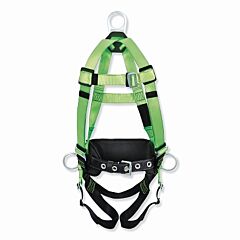 Peakworks V8255223 Contractor Harness, Side/Back D-Rings, Large, Chest/Legs Pass Thru/Torso Friction