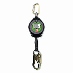 Peakworks V845423018 Non Le Self Retracting Lifeline, 18 Ft, Steel Carabiner, 310 Lb, Steel Snap Hook, 1