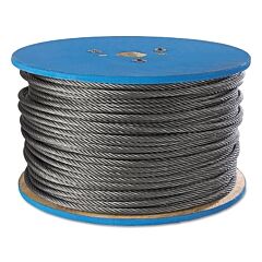 Peerless 4501115 Aircraft Quality Wire Ropes, 7 Strands, 19 Strands/Wire, 1/8 In, 400 Lb Load