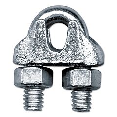 Peerless 4503340 Malleable Wire Rope Clips, 3/16 In, Bright Zinc
