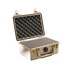 Pelican 1150-000-190 Protector Case™ Series Small Case, 1150 Wf/Wl, 0.1 Ft³, 8.29 In L X 5.79 In W X 3.75 In H Interior, Desert Tan
