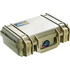 Pelican 1170-000-190 Protector Case™ Series Small Case, 1170 Wf/Wl, 0.12 Ft³, 10.54 In L X 6.04 In W X 3.16 In H Interior, Desert Tan