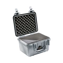 Pelican 1300-000-180 Protector Case™ Series Small Case, 1300 Wf/Wl, 0.23 Ft³, 9.17 In L X 7.00 In W X 6.12 In H Interior, Silver