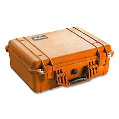 Pelican 1520-000-150 1520 Medium Protector Case, With Logo, 19.78 In L X 15.77 In W X 7.41 In D, Orange, With Foam