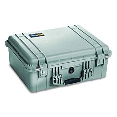Pelican 1550-001-180 1550 Medium Protector Case, With Logo, 20.66 In L X 17.2 In W X 8.40 In D, Silver, No Foam