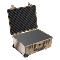 Pelican 1560-000-190 1560 Large Protector Case, With Logo, 22.07 In L X 17.92 In W X 10.42 In D, Desert Tan, With Foam
