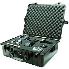 Pelican 1600-000-110 1600 Large Protector Case, 24.39 In L X 19.36 In W X 8.79 In D, Black, With Foam