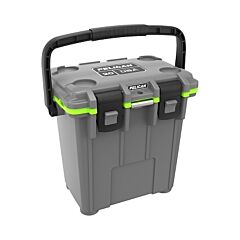 Pelican 20Q-1-Dkgryegrn Elite Cooler, 20 Qt, 21.5 Qt Capacity, Dark Gray/Green